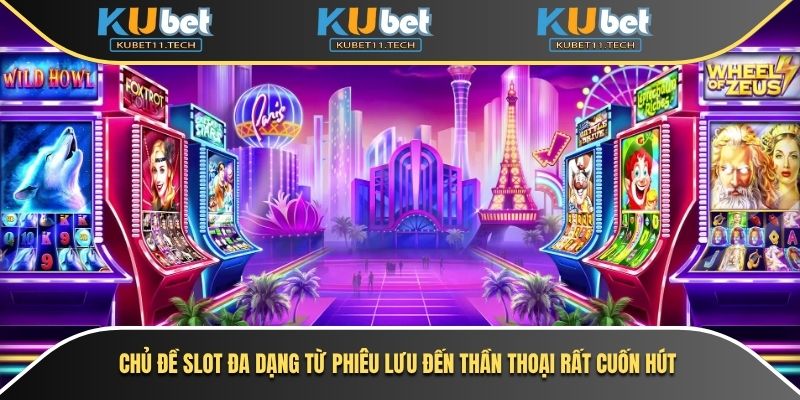 Chủ đề slot đa dạng từ phiêu lưu đến thần thoại rất cuốn hút